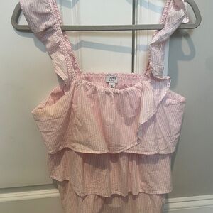 Crown & Ivy Pink Striped Blouse